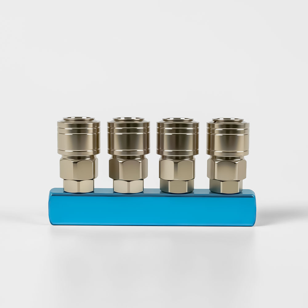 C-Type Straight Multi-Ways Manifold Self-Lock